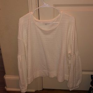 Madewell white long sleeve shirt